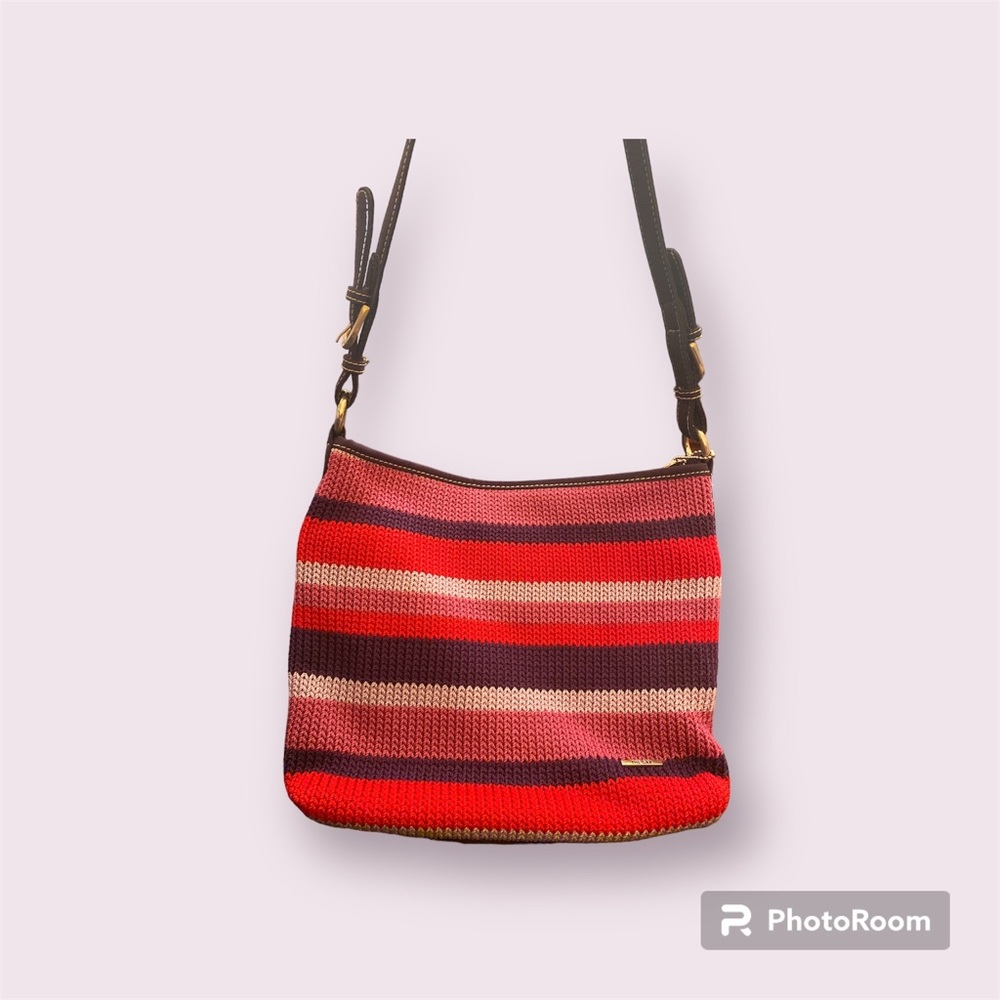 The Sak Pink and Purple Woven Shoulder Bag